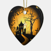 I Liebe Halloween Keramikornament (Links)