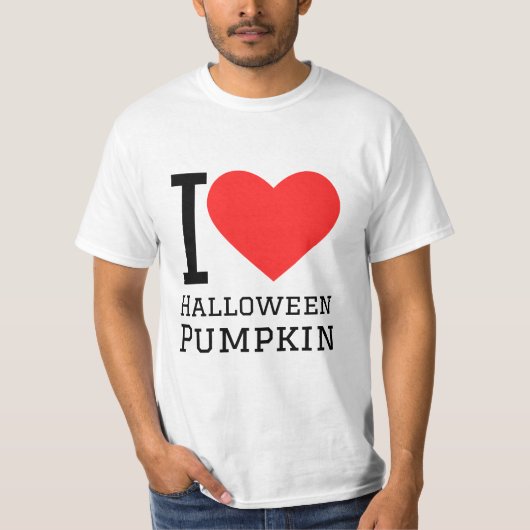 I Liebe Halloween Kürbis T-Shirt (Vorderseite)