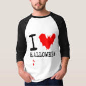 I Liebe Halloween Red Bat T-Shirt (Vorderseite)