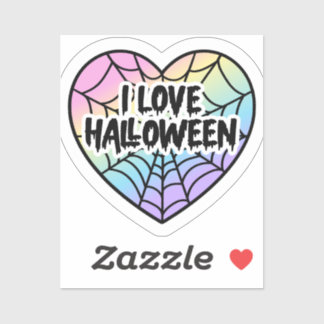 I Liebe Halloween Spider Web Heart Aufkleber Paste