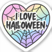 I Liebe Halloween Spider Web Heart Aufkleber Paste (Vorderseite)
