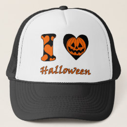 I Liebe Halloween Truckerkappe