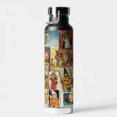 I Liebe Halloween Vintag Grußkarten-Collage Trinkflasche (Rechts)