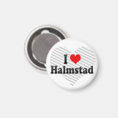 I Liebe Halmstad, Schweden Magnet (Vorderseite/Rückseite)