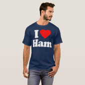 I Liebe Ham Heart Funny T-Shirt (Vorne ganz)