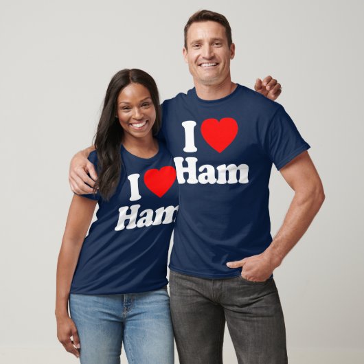 I Liebe Ham Heart Funny T-Shirt (Unisex)