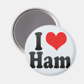 I Liebe Ham Magnet (Vorderseite/Rückseite)