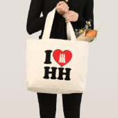 I Liebe Hamburg (HH) Jumbo Stoffbeutel (Vorderseite (Produkt))