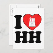 I Liebe Hamburg (HH) Postkarte (Vorne/Hinten)