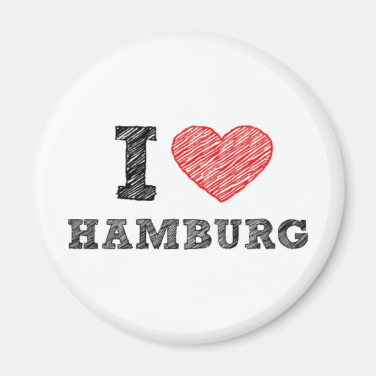 I Liebe Hamburg Magnet (Vorne)
