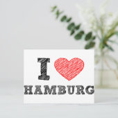 I Liebe Hamburg Postkarte (Stehend Vorderseite)