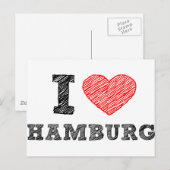 I Liebe Hamburg Postkarte (Vorne/Hinten)