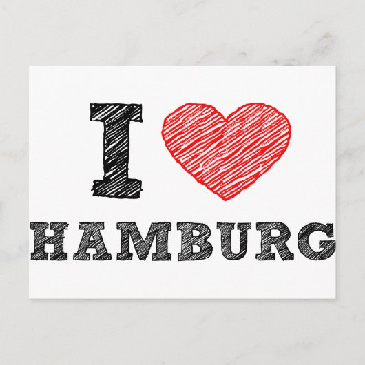 I Liebe Hamburg Postkarte (Vorderseite)