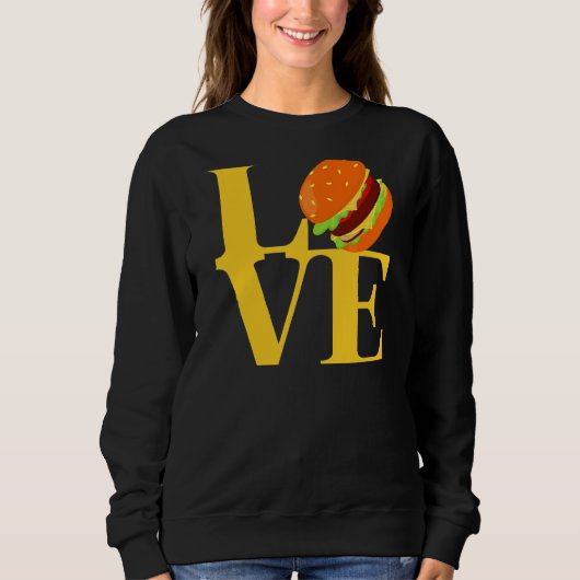 I Liebe Hamburgers Beste leckere Cheeseburger Slid Sweatshirt (Vorderseite)