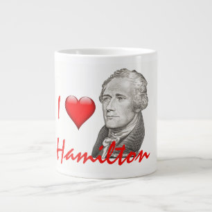 "I Liebe Hamilton" Alexander Hamilton Portrait Jumbo-Tasse