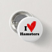I Liebe Hamsters Button (Vorne & Hinten)