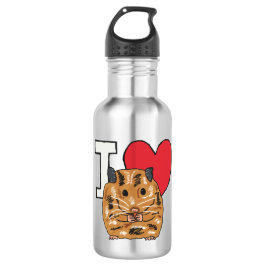 I Liebe Hamsters Edelstahlflasche