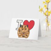 I Liebe Hamsters Karte (Gelbe Blume)