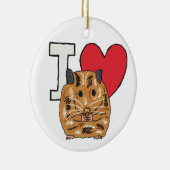 I Liebe Hamsters Keramik Ornament (Rechts)