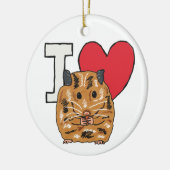 I Liebe Hamsters Keramik Ornament (Links)