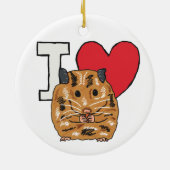 I Liebe Hamsters Keramik Ornament (Hinten)