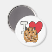 I Liebe Hamsters Magnet (Vorderseite/Rückseite)