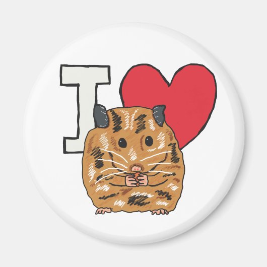 I Liebe Hamsters Magnet (Vorne)