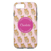 I Liebe Hamsters Pink Hamster Muster Case-Mate iPhone Hülle (Rückseite)