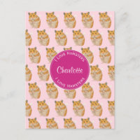 I Liebe Hamsters Pink Hamster Muster