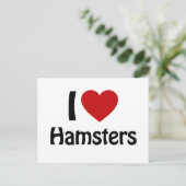I Liebe Hamsters Postkarte (Stehend Vorderseite)