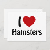 I Liebe Hamsters Postkarte (Vorne/Hinten)