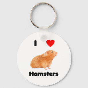 I Liebe Hamsters Schlüsselanhänger