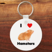 I Liebe Hamsters Schlüsselanhänger (Vorderseite)