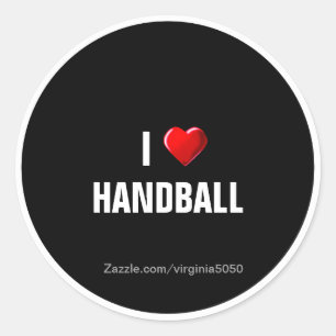 I Liebe Handball, beliebtes Design Runder Aufkleber