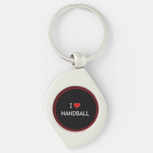 I Liebe Handball, beliebtes Design Schlüsselanhänger (Vorderseite)