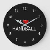 I Liebe Handball Große Wanduhr (Vorderseite)
