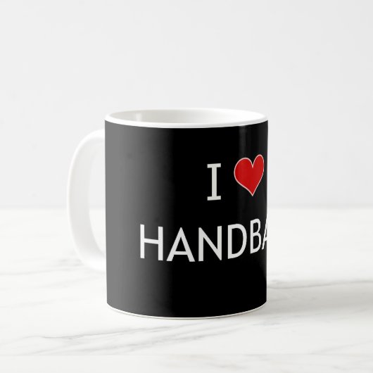 I Liebe Handball Kaffeetasse (Vorderseite Links)