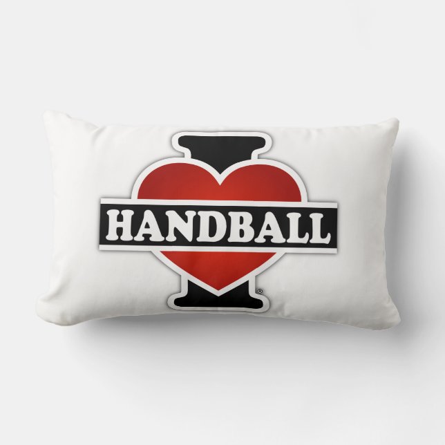 I Liebe-Handball Lendenkissen (Vorderseite)