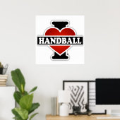 I Liebe Handball Poster (Heimbüro)