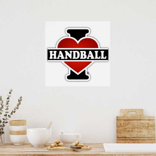 I Liebe Handball Poster (Küche)