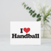 I Liebe Handball Postkarte (Stehend Vorderseite)