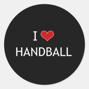 I Liebe Handball Runder Aufkleber