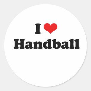 I Liebe Handball Tshirt Runder Aufkleber