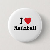 I Liebe Handballherz personalisiert Button (Vorderseite)