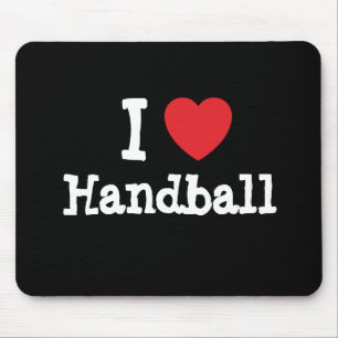 I Liebe Handballherz personalisiert Mousepad