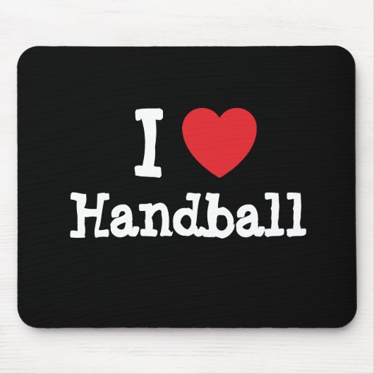 I Liebe Handballherz personalisiert Mousepad (Vorne)