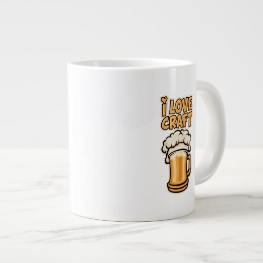 I Liebe Handboote Jumbo-Tasse (Vorderseite Rechts)