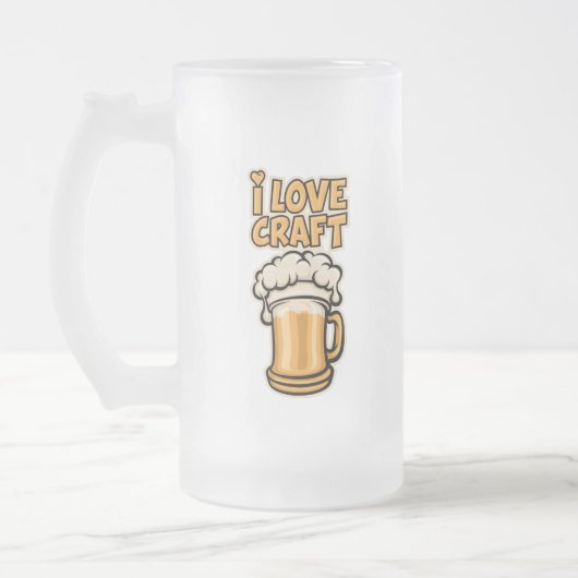 I Liebe Handboote Mattglas Bierglas (Links)