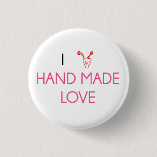 I Liebe-handgemachte Liebe Button