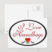 I Liebe Handtaschen Postkarte (Vorne/Hinten)